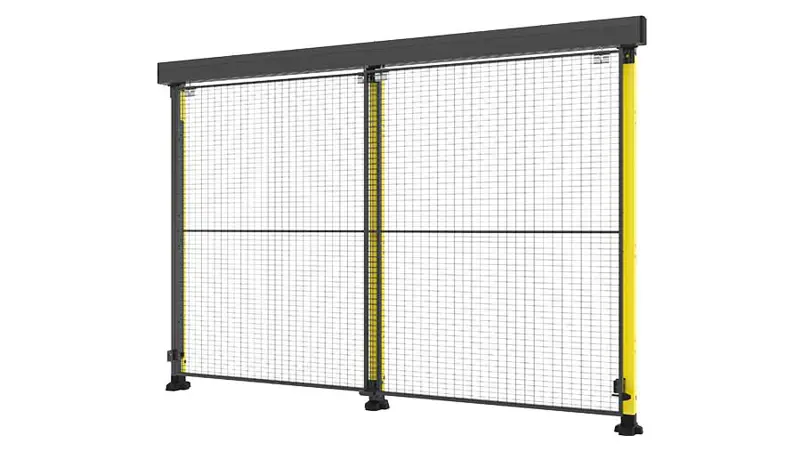 axelent double sliding door for machine guarding